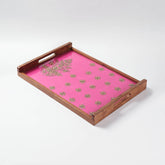 Sheesham Wood & Gota Patti Cotton Tray - Eyaas